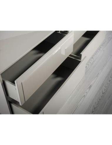 Aparador madera beige y nogal