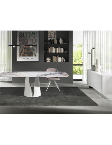 Aparador madera blanco y cristal templado