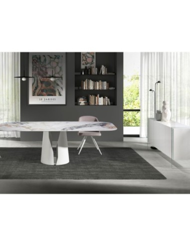 Aparador madera blanco y cristal templado