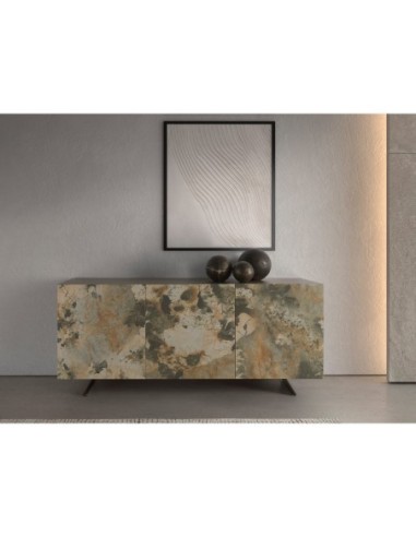 Aparador madera taupé metalizado