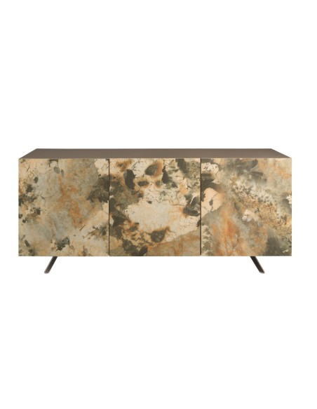 Aparador madera taupé metalizado