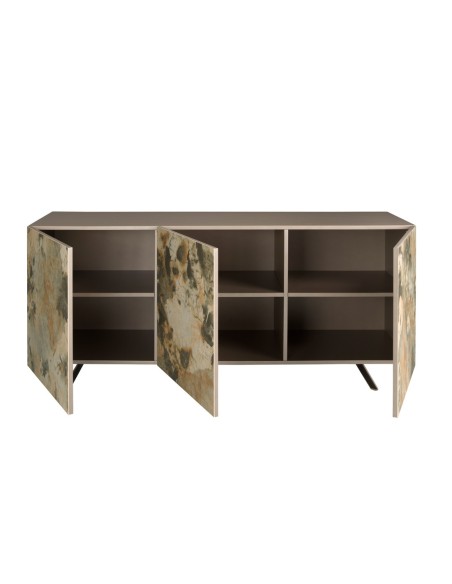 Aparador madera taupé metalizado