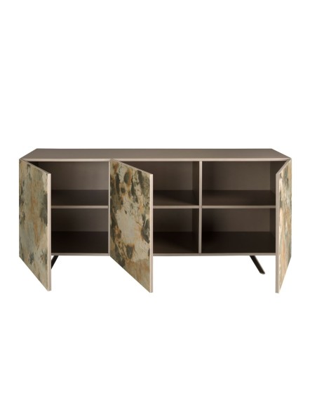 Aparador madera taupé metalizado