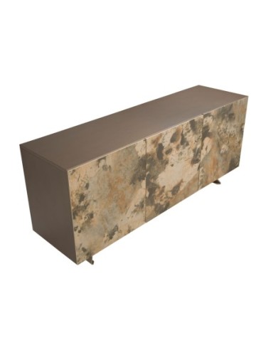 Aparador madera taupé metalizado