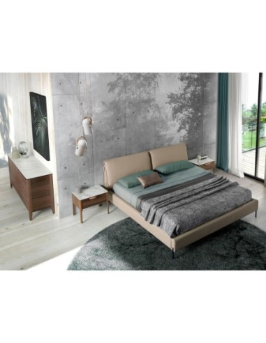 Aparador nogal con tapa de cristal imitación...