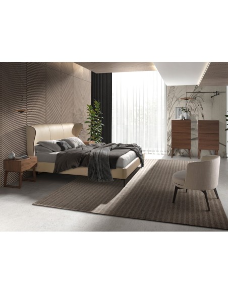 Cama polipiel color crema