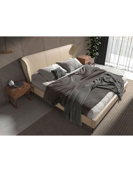 Cama polipiel color crema