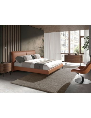 Cama polipiel color marrón