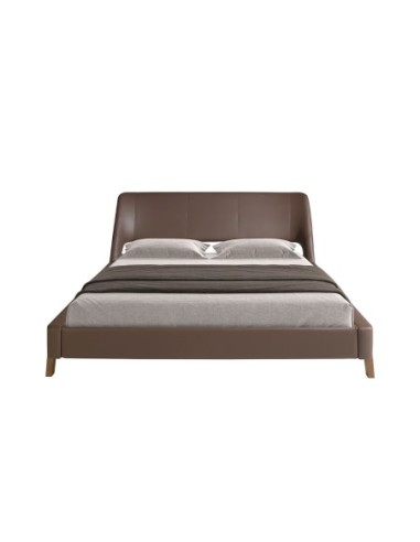 Cama polipiel color marrón chocolate