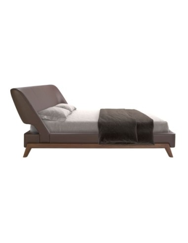 Cama polipiel color marrón chocolate