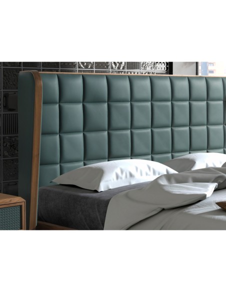 Cama polipiel color verde oscuro