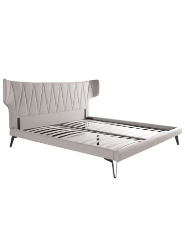 Cama tela color gris claro