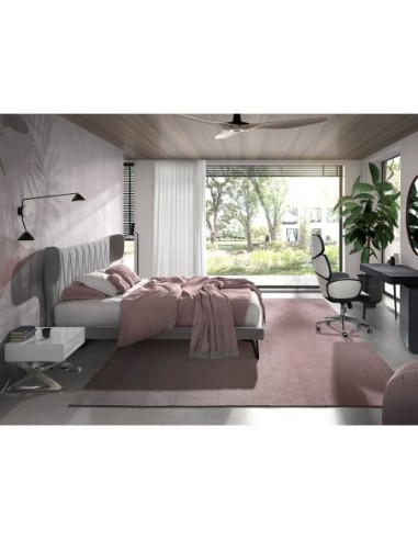 Cama tela color gris claro