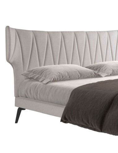 Cama tela color gris claro