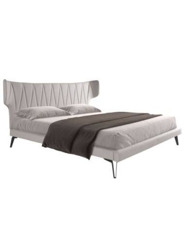 Cama tela color gris claro