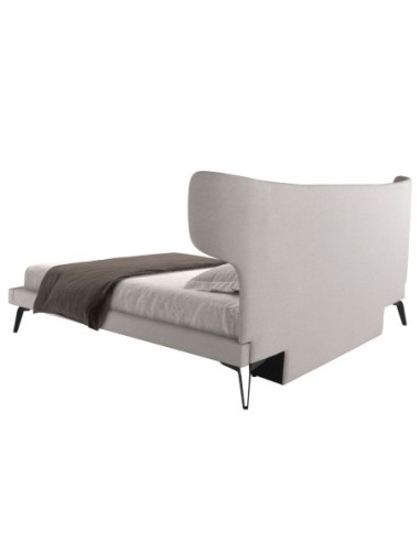 Cama tela color gris claro