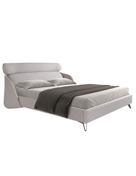 Cama tela color gris claro