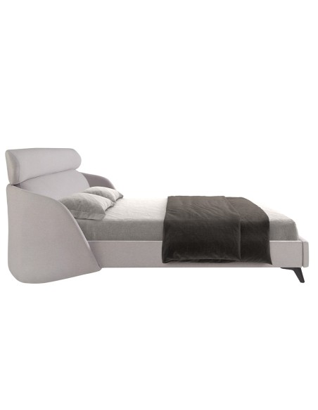 Cama tela color gris claro