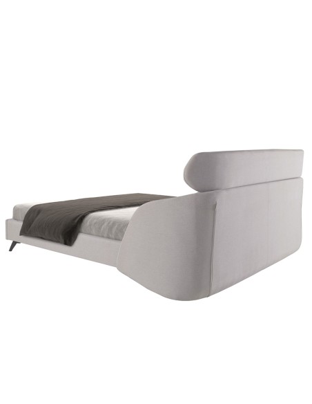 Cama tela color gris claro