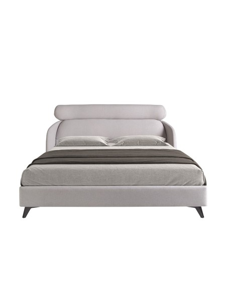 Cama tela color gris claro