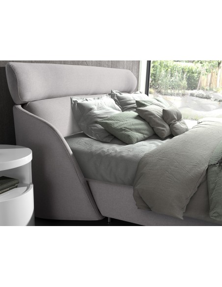 Cama tela color gris claro