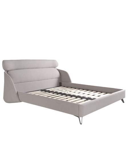 Cama tela color gris claro