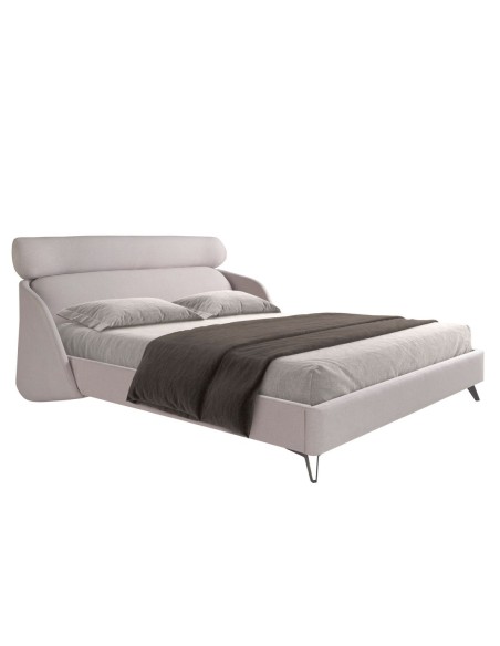 Cama tela color gris claro