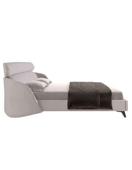 Cama tela color gris claro