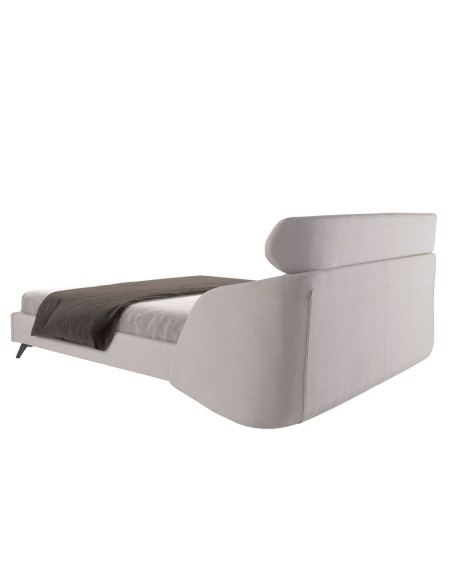 Cama tela color gris claro
