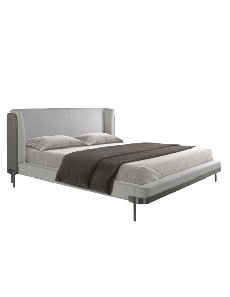 Cama tela color gris claro