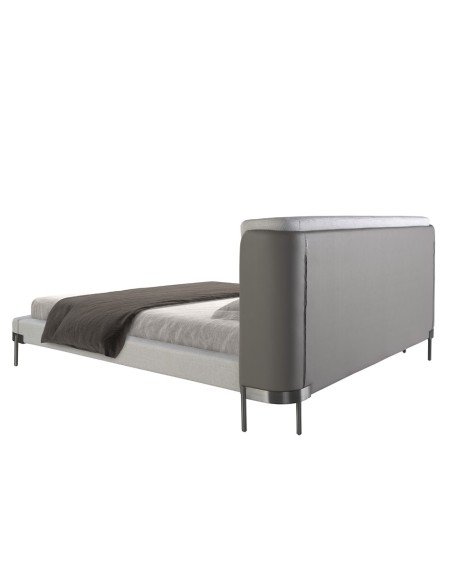 Cama tela color gris claro