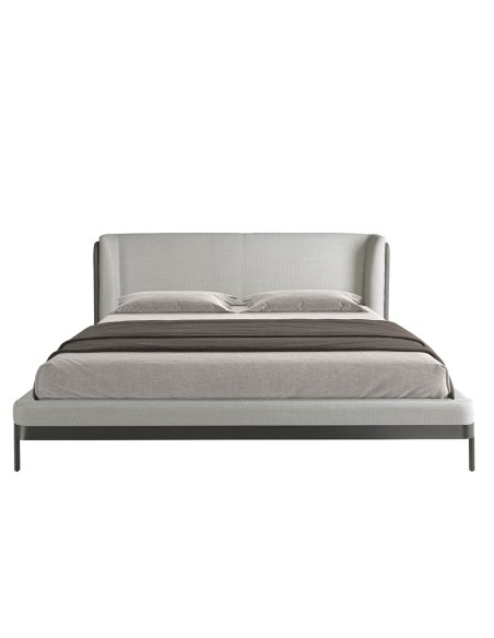 Cama tela color gris claro