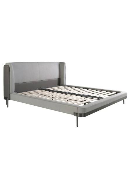 Cama tela color gris claro