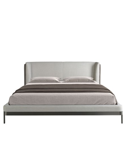 Cama tela color gris claro
