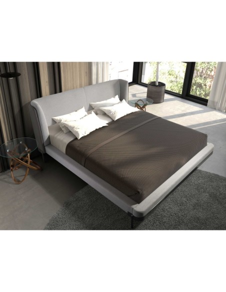 Cama tela color gris claro