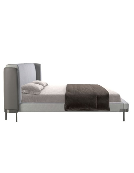 Cama tela color gris claro