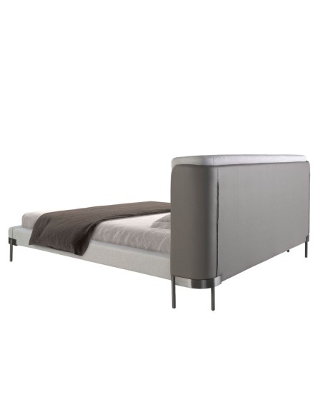 Cama tela color gris claro