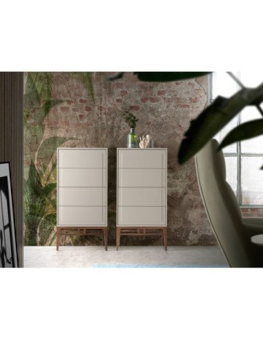 Chifonier madera beige y nogal