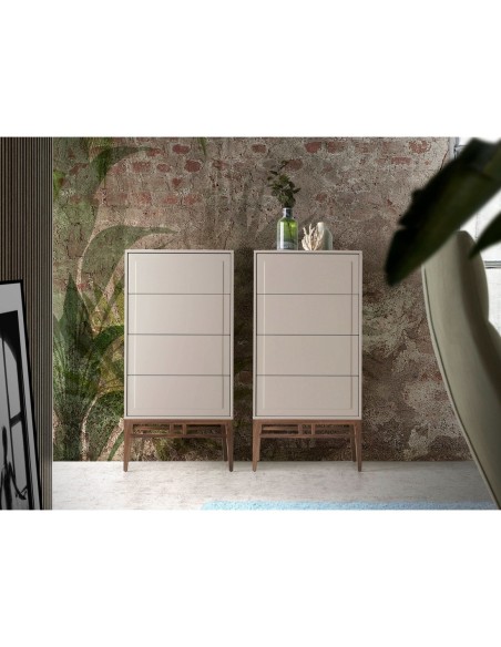 Chifonier madera beige y nogal