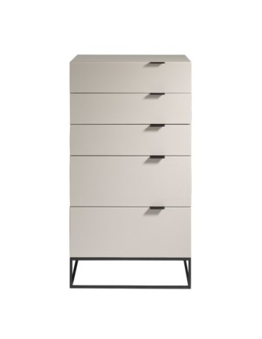 Chifonier madera gris y acero negro