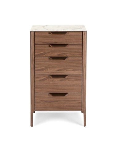 Chifonier nogal con tapa de cristal imitación...