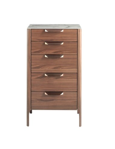 Chifonier nogal con tapa de cristal imitación...