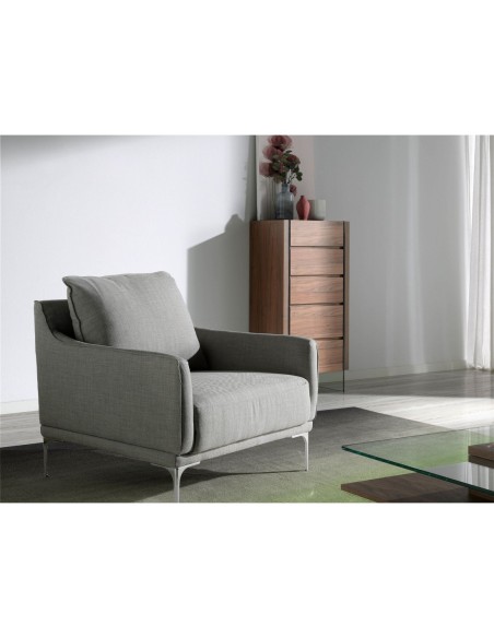 Chifonier nogal y cristal templado