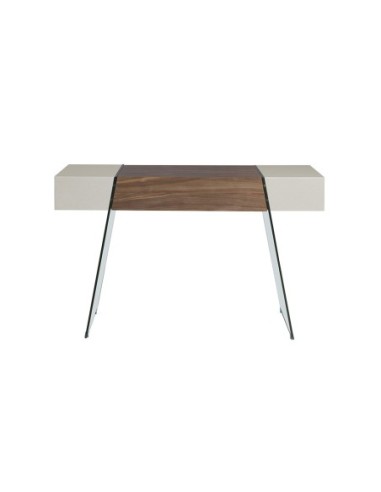 Consola rectangular madera gris, nogal y...