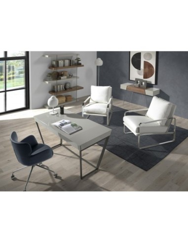 Consola rectangular madera gris, nogal y...