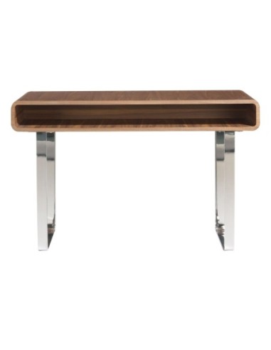 Consola rectangular nogal y acero cromado