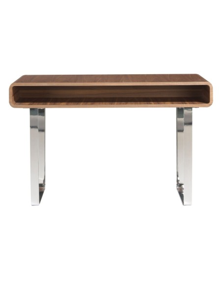 Consola rectangular nogal y acero cromado