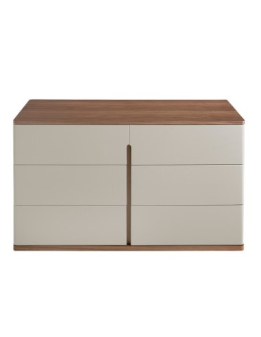 Cómoda madera gris y nogal