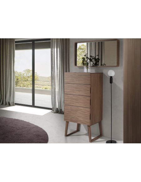 Espejo pared rectangular nogal