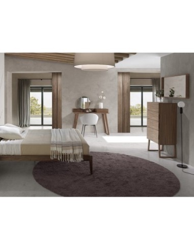 Espejo pared rectangular nogal